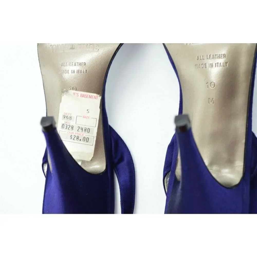 Eric Rutberg for Walter Chase Navy Blue Satin Rhin